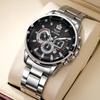 Fashion Men Quartz Wrist Luxury Classic Watches Multi functional Stainless Steel Business Casual Sport Wristwatch Clock