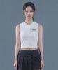 Ineodeijeu Basic Logo Sleeveless Hoodie (White)