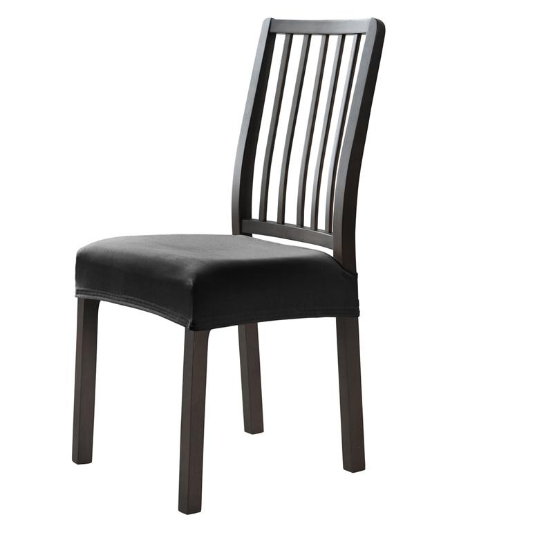 1 ks Měkký Sametový Potah Sedáku Jídelní Židle Jednobarevné Potahy na Židle Odnímatelné Protiprachové Podsedáky na Židle Slipcovers Hotel Domov