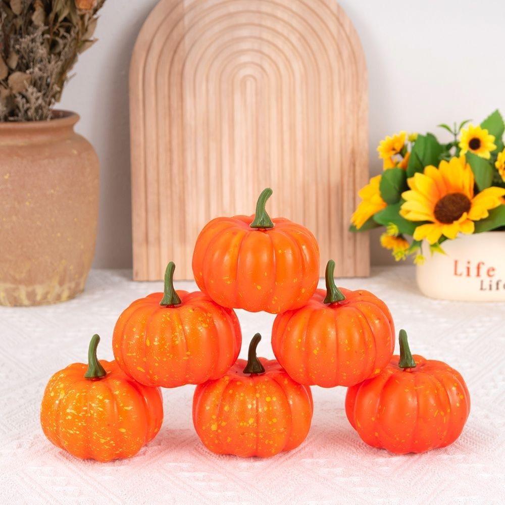 5PCS Foam Foam Pumpkin Mini Size Halloween Decorate Pumpkins Artificial Pumpkin For Halloween