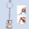1 Pcs Exquisite Kitten Puppy Shape Keychain Foldable Nail Clipper Stainless Steel Rotary Toenail & Fingernail Manicure Trimmer
