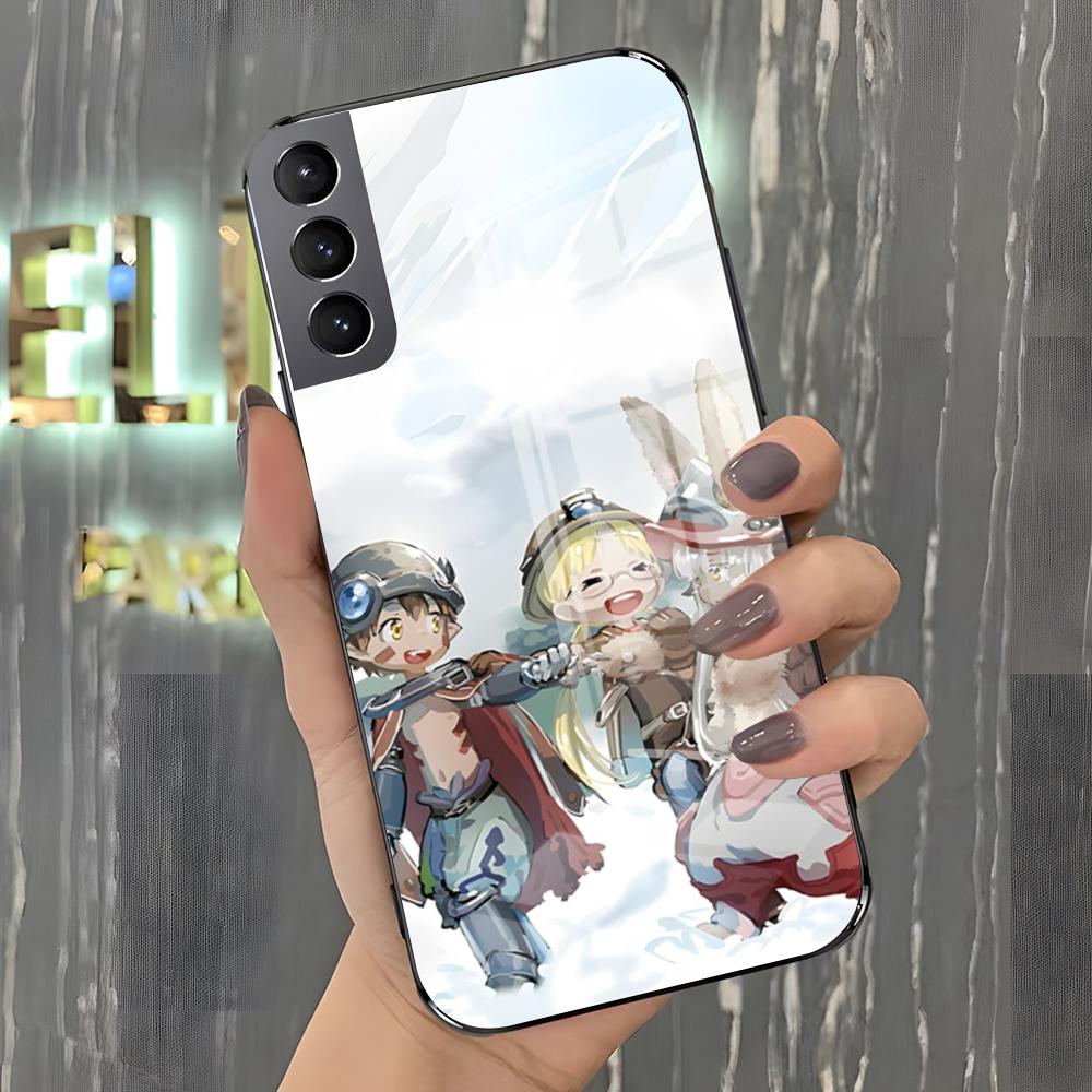 M-Made In Abyss Phone Case For Samsung A25 A13 A33 5G A54 A36 A35 A56 A52 A14 Shockproof Glass Cover