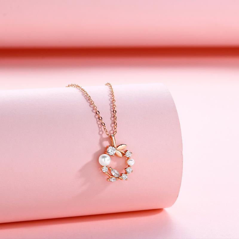 Original Lucky Pearl Wreath Necklace Female Niche Design Temperament Mori Ins Style Accessories Premium Durable