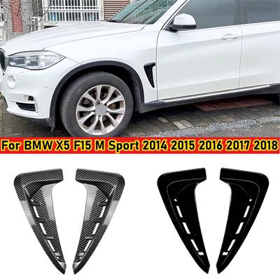 For BMW X5 F15 M Sport 2014 2015 2016 2017 2018 Fender Side Air Vent Trim Cover Shark Side Grille Decoration Styling Sticker