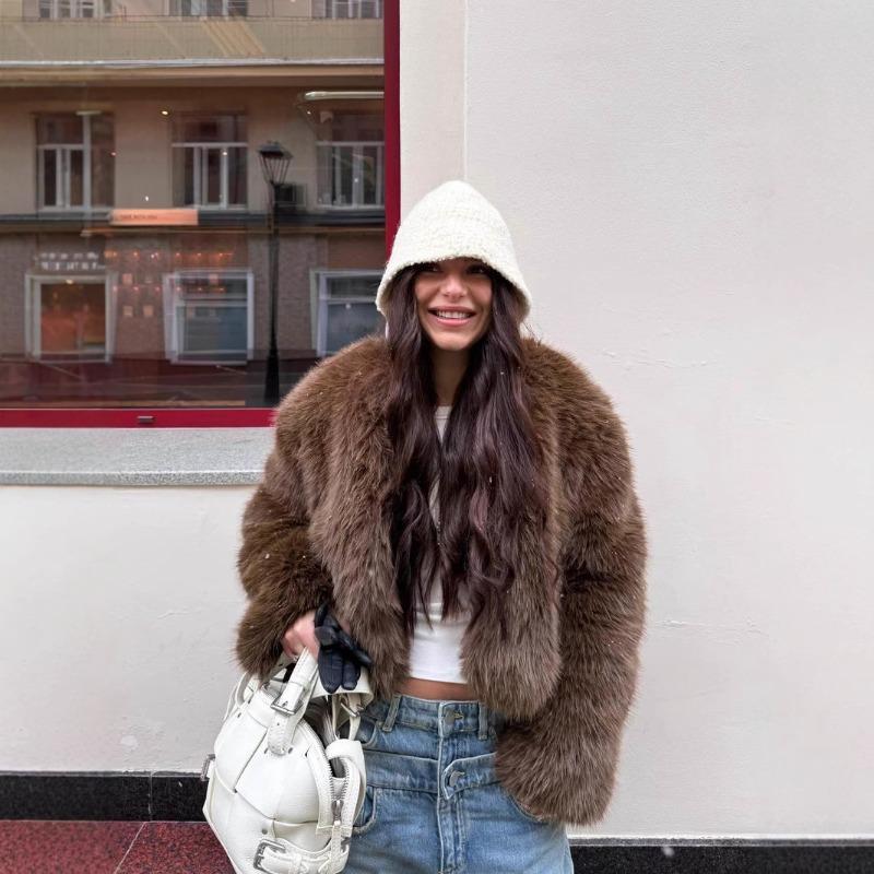 Autumn and winter fur coat short tokas fur women's casual street fox fur coat