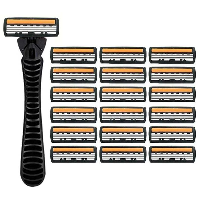 3-layer Stainless Steel Blade Men Razor Washable For Travel For Home Shaver Manual Shave Razors For Daily Face Care