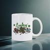 St.Patrick's Day Themed Mugs Green Pattern Coffee Mug 11 Oz Water Cups Four-leaf Design Breakfast Cup Cozy Gift for Family Tea