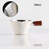Coffee Measuring Cup Stainless Steel Coffee Extract Cup Espresso Cup Italian Liquid Cup Coffee-Ounce Cup Milk-Jar Milk Cup 100m