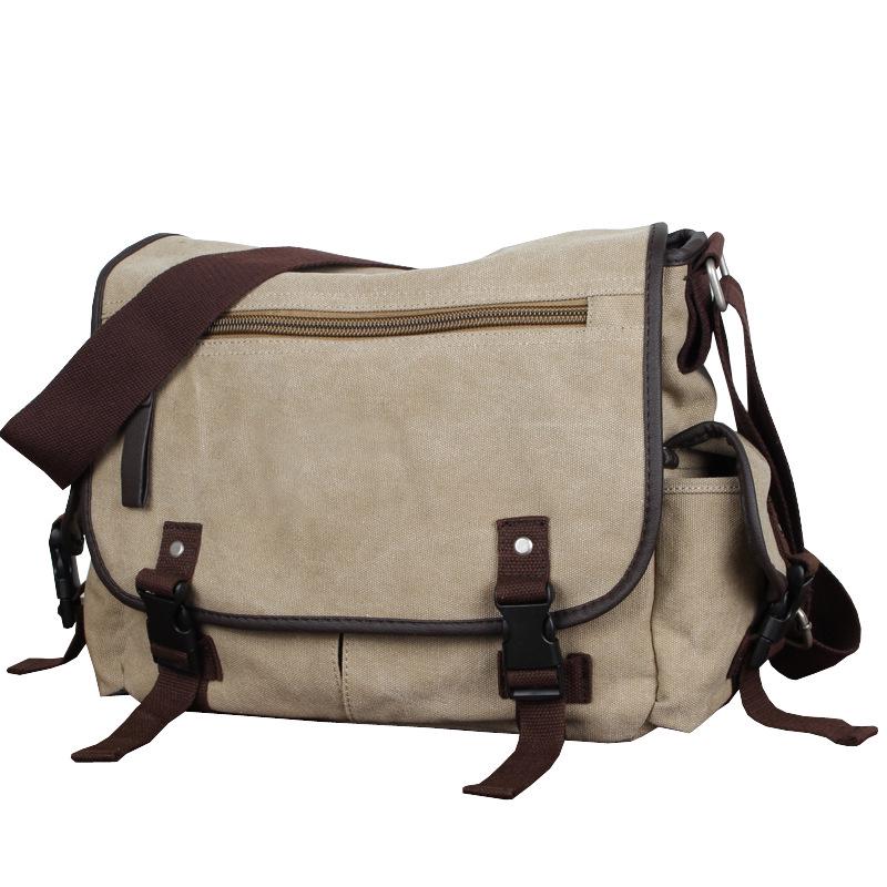 

Canvas Men s Messenger Crossbody Bag: Casual Shoulder Bag for Students & Professionals