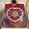 1 pièce Couverture en flanelle à motif du Heart of Midlothian Football Club Convient à toutes les saisons pour la décoration intérieure Chaleur et confort Cadeaux Cadeau de vacances