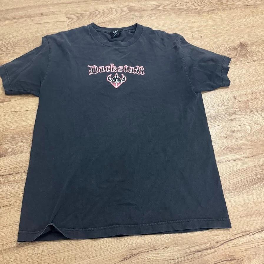 Vintage 90s Dark Star Skateboards Graphic T Shirt Men s Large Faded Black usa M