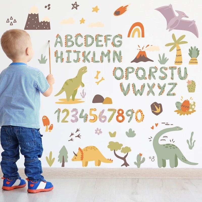 Baby Cartoon Safari Animal Wall Stickers, Giraffe Monkey Lion CHILDREN'S Room Kindergarten Decorative Decals, Cot Decoration