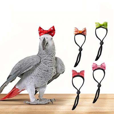 Miaodi Cute Bow Headdress for Pet Birds, Small Pet Decor Bird Supplies
