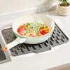 Silicone Dish Drying Mat with Built-in Drain Dish Drain Mat Non-Slip Dish Draining Mat for Kitchen Counter