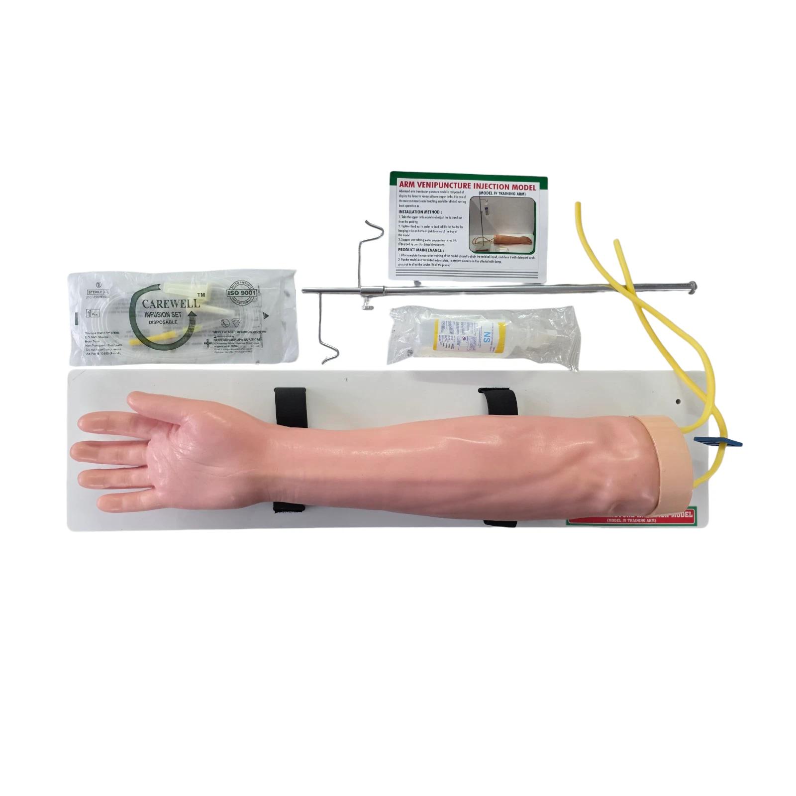 Arm Venipuncture Injection Training Model with Bag розовый