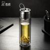 Double Wall Glass Tea Infuser Bottle 400ml