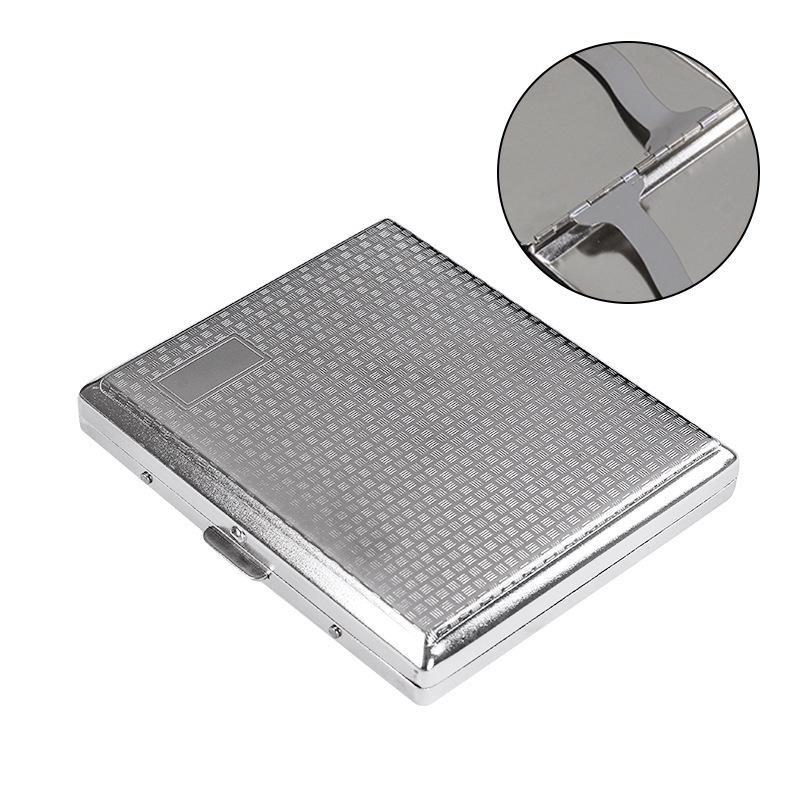 Stylish 18-Capacity Crushproof Metal Cigarette Case for Men