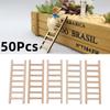 50pcs DIY Mini Wooden Step Ladder Miniature Handcraft Micro Landscape Ornament Fairy Home Decoration Garden Supplies