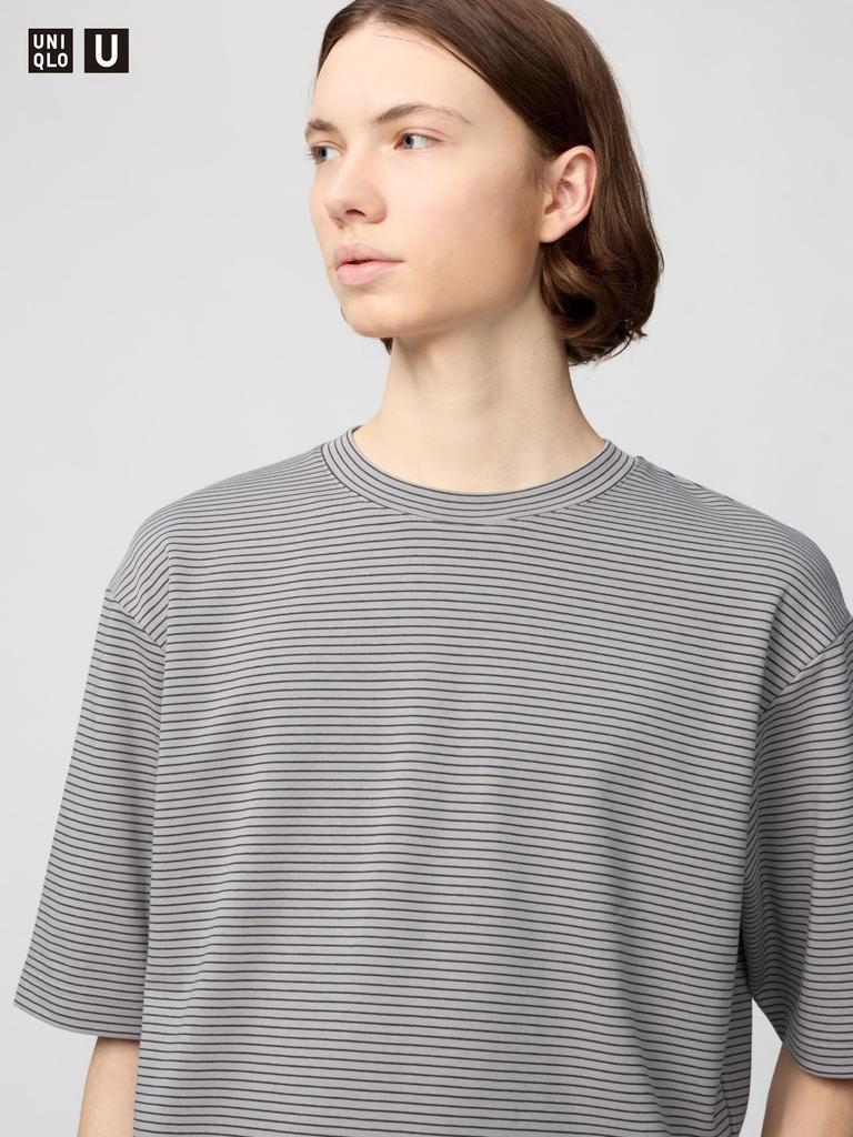 Uniqlo Airism CoTTon Oversized STripe T
