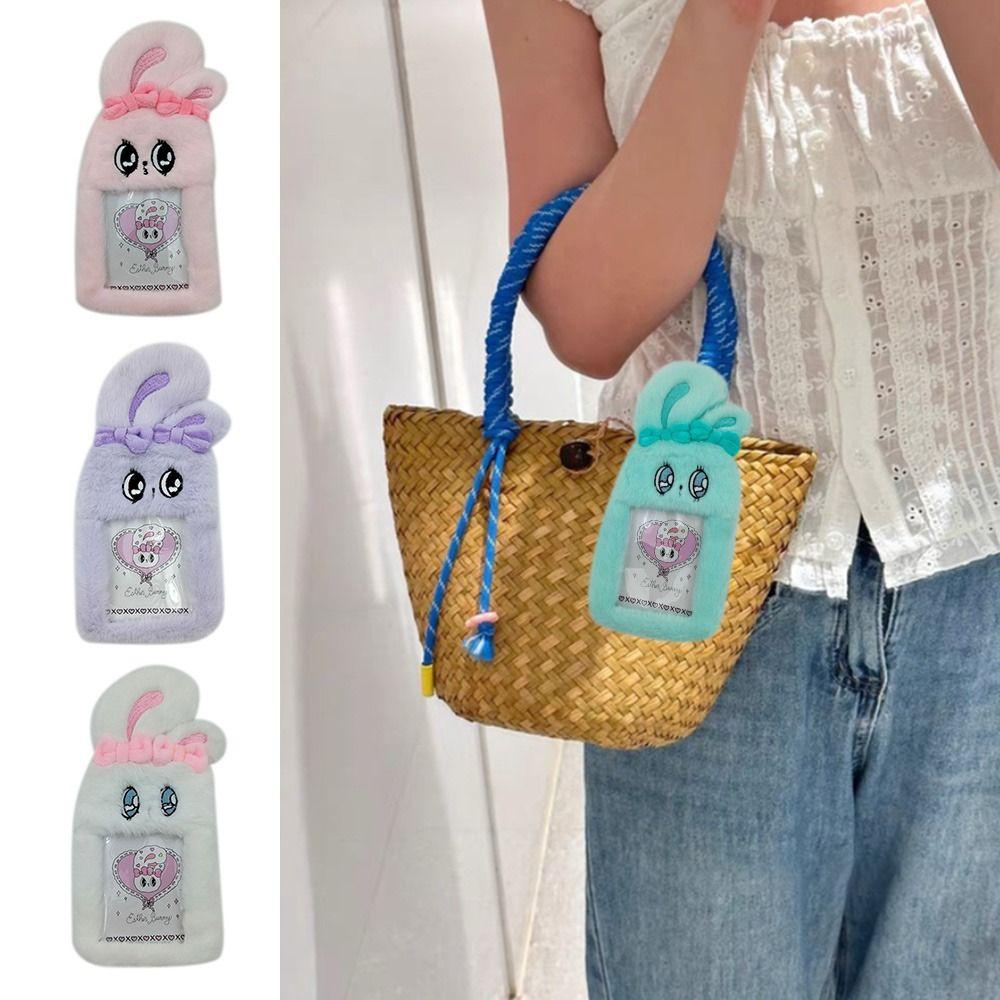Credit ID Bus Card Case Plush Card Holder Key Ring Photo Album Card Cover Fashion ID Badge Holder