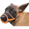 Dog Muzzle Breathable Mesh And Nylon Muzzle Soft Pad, Xxl, Orange