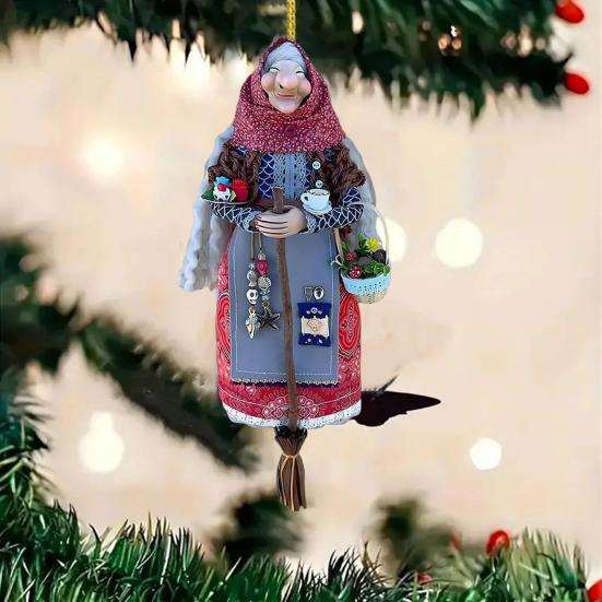 Automobile Pendant Handmade Kitchen Witch Doll Multipurpose Halloween Witch Figurine Luck Charm Home Decoration