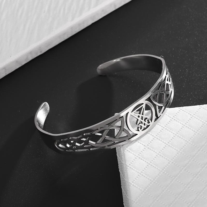 Men Women Catholic San Benito Cross Jesus Stainless Steel Bracelet Religious Jewelry Fashion Amulet Gift for
