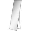 Full Length Mirror, Aluminium Alloy Framed Full Body Mirror with Tempered Glass, Standing or Wall Hanging, Black