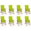 Day and Night - Day and Night Folding Garden Chairs and Cushions 8 Pcs Solid Acacia Wood