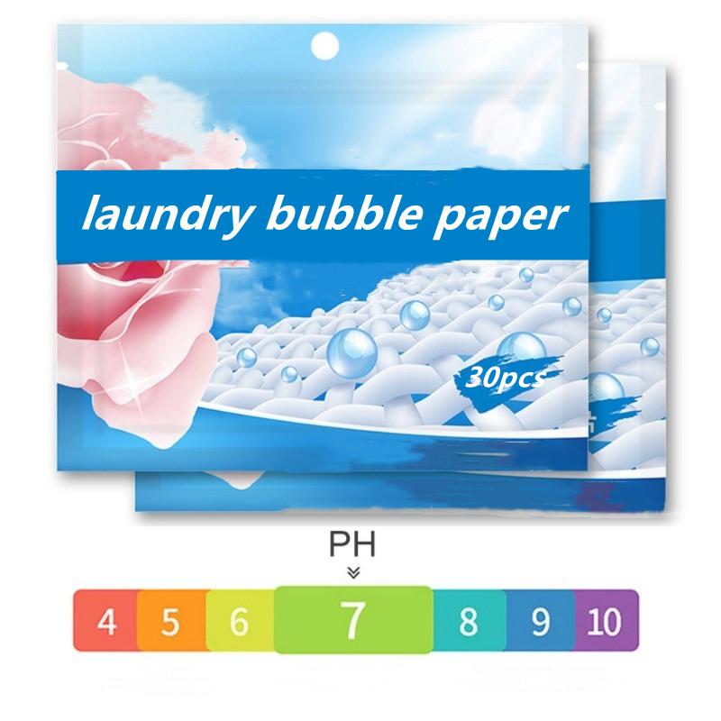 30/60 pezzi Detersivo in fogli Pastiglie per bucato facili da sciogliere Detersivo per bucato per pulizia profonda e forte Sapone per bucato per lavatrice