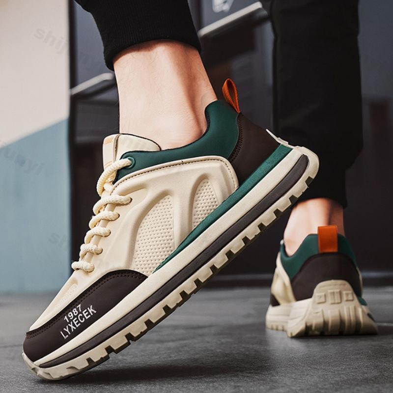 Mode 2025 Vår Nya Herrskor Casual Sport Mode Trendskor Koreansk Version Bekväma Höjdökande Halkfria Chunky sneakers