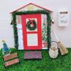 Christmas Door Mailbox Wooden Garland Broom Bucket Miniature Festive 1/12 crafts Toys