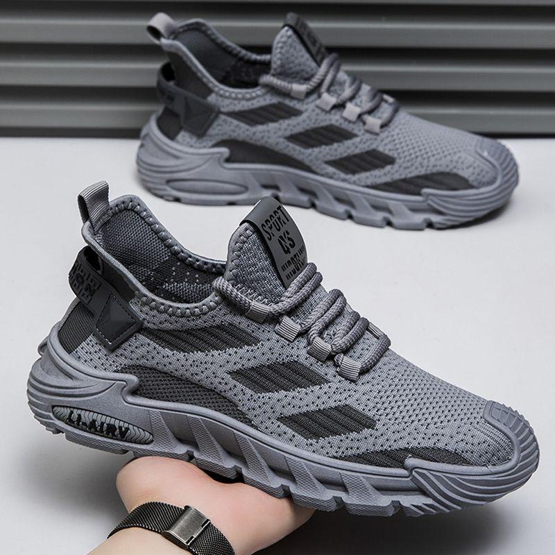 Breathable Lace Up Leisure Vulcanize Shoes for Men Running Mesh Spring Autumn Sports Sneakers Man Walking Summer Tennis Sale On