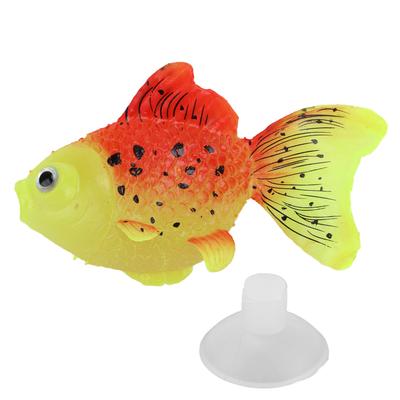 Pesce Artificiale Effetto Luminoso Simulazione Silicone Pesce Rosso per Boccia per Pesci Animale di Simulazione