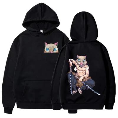 New Anime Hashibira Inosuke Printed Pullover Fashion Women Men Long Sleeve Casual Hooded Personality Sweatshirt Harajuku