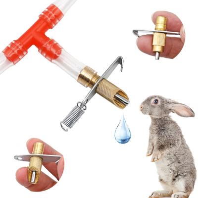 20Set Rabbit Automatic Drinking Nipple Round /Oblique Mouth Water Feeder Rodents Bunny Pet Automatic Drinker Animal Feeding Tool