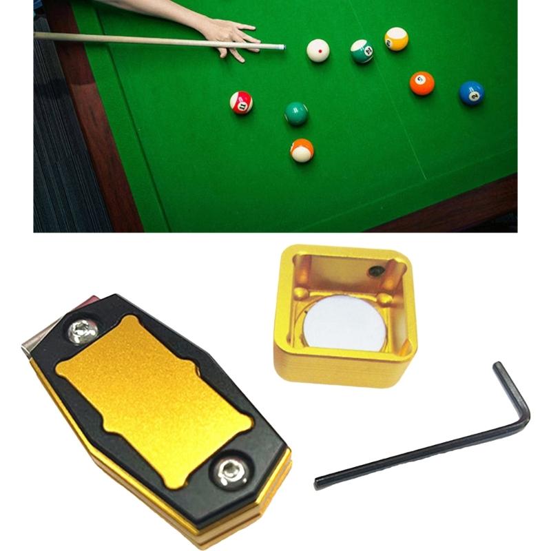 Porta gessetti magnetico per stecche da biliardo con clip da cintura Scatola porta gessetti da piscina Custodia tascabile di ricambio per gessetti da biliardo tascabile