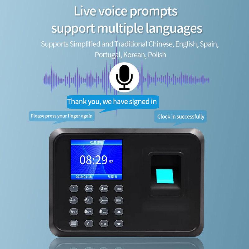 Biometric Fingerprint Attendance Machine Electric Time Clock USB Recorder with Offline Staff Data Management System