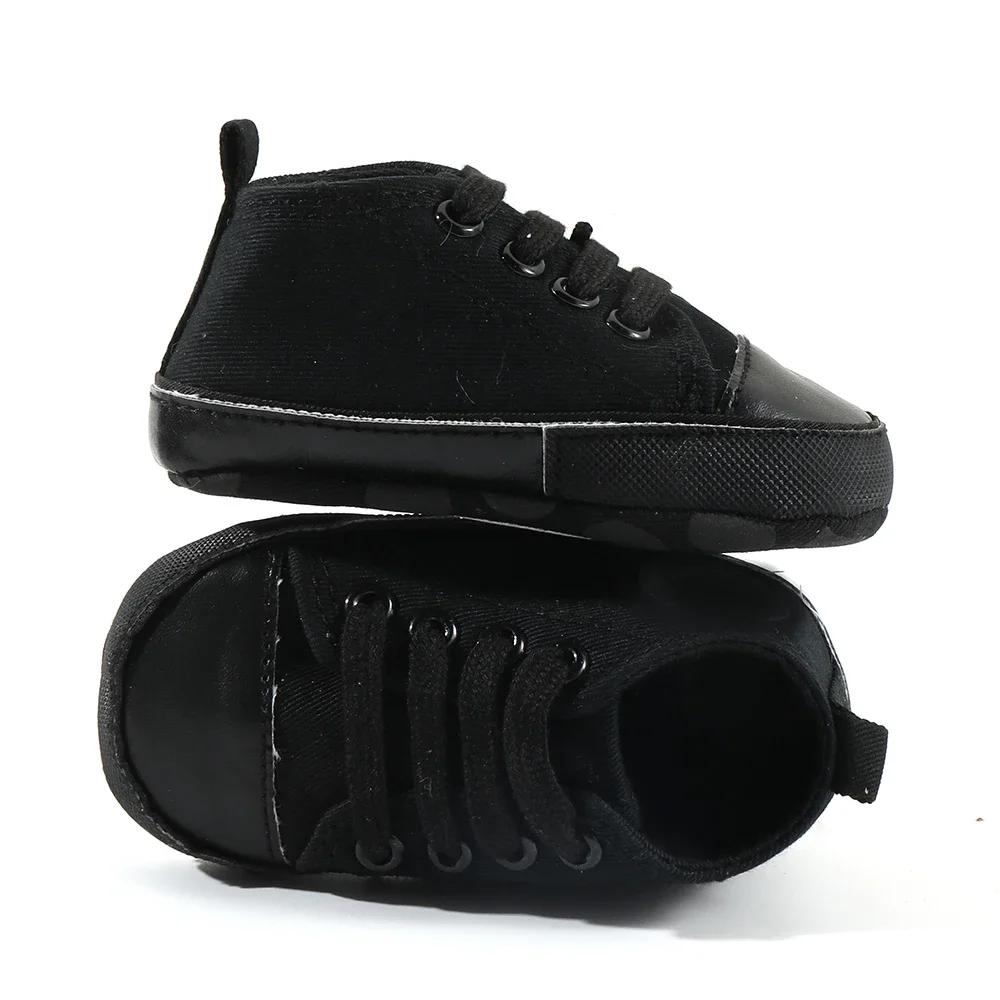 Print Star Sports Baby Canvas Classic Sneakers Newborn Baby Boys Girls First Walkers Shoes Infant Toddler Anti-slip Baby Shoes
