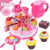 Baby DIY Pretend Play Fruit Cutting Birthday Cake Simulation Kitchen Food Toys Gift for Children