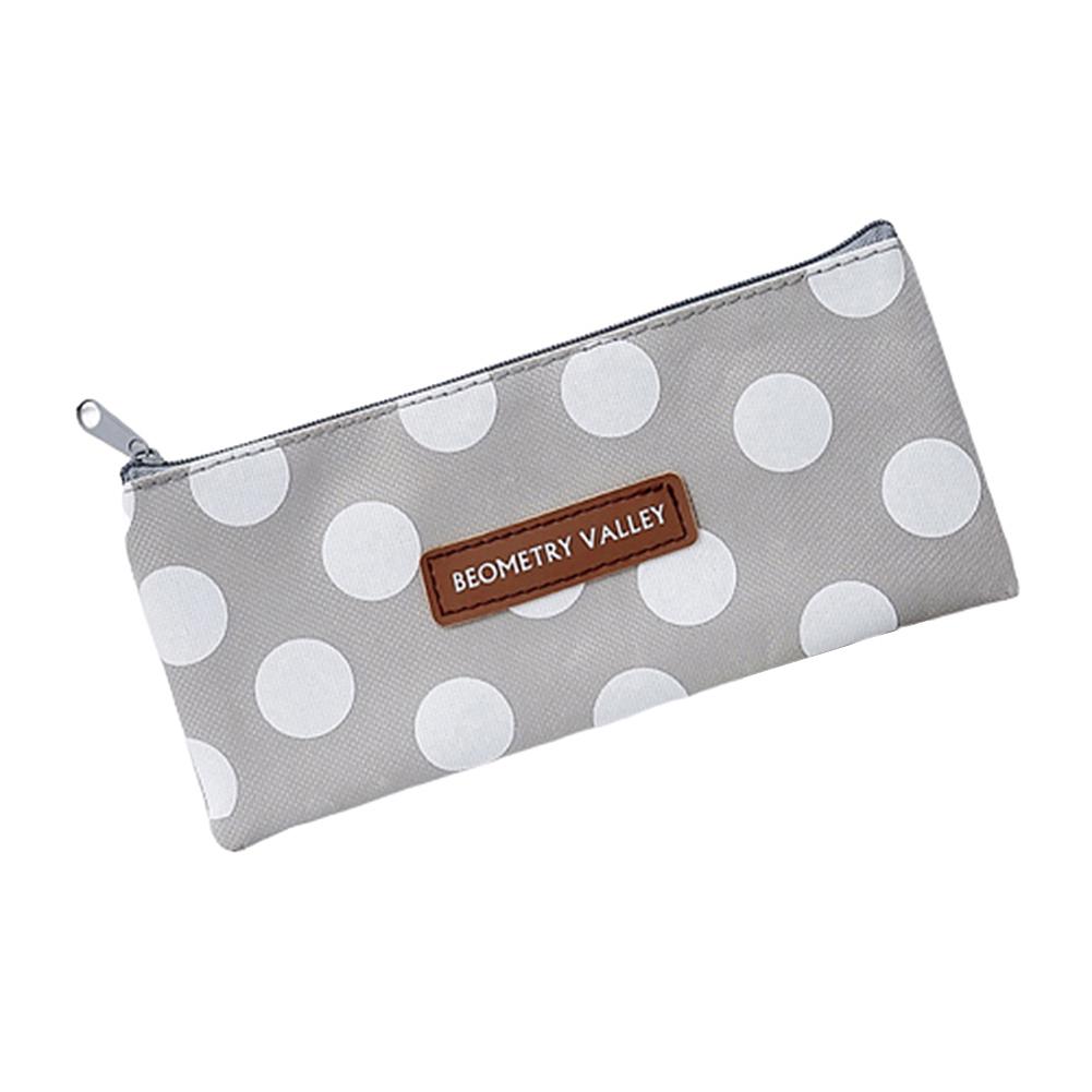 Schreibwaren, kariertes Punktmuster, Reißverschluss, Stifthalter, Federmäppchen, Aufbewahrungstasche für Schreibwaren