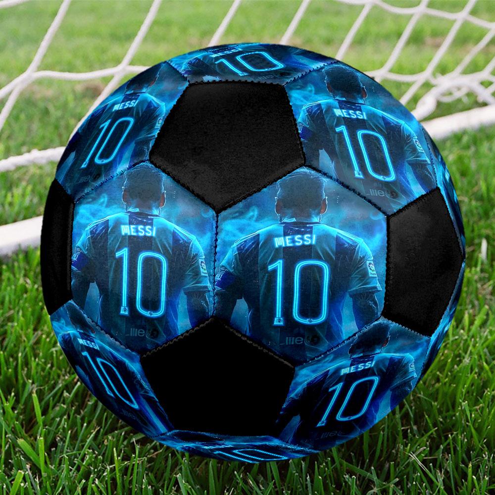 1pc Messi Soccer Ball Size 5 Indoor Soccer Ball Fashion Colorful Backyard Game - Great For Sports Fans Gift HE77
