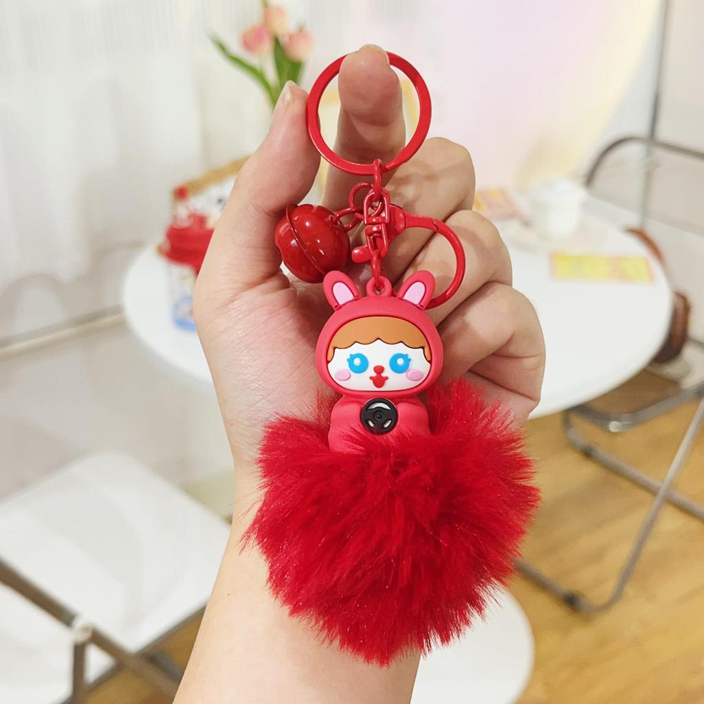 Kuromi Sanrio Cartoon Doll Keychain: Furball Backpack & Car Pendant for Best Friends