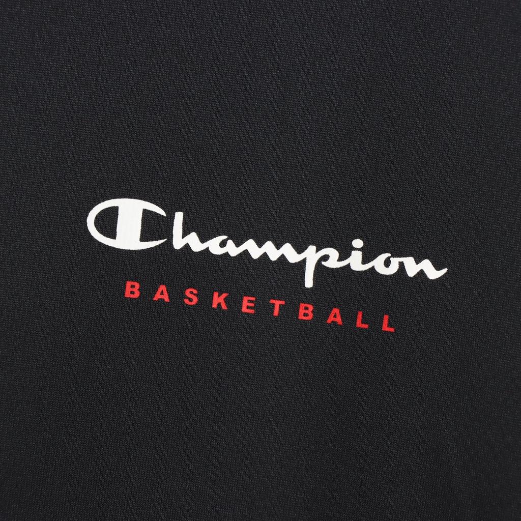 Champion Short Sleeve for Short Crew Quick Highly Antibacterial and Odor Script Short Sleeve Black T-Shirt Kids, Sleeve, Neck, Drying, Breathable,