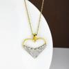 Women's Diamond-Studded Heart Necklace - High-End Titanium Steel Fashion Jewelry
