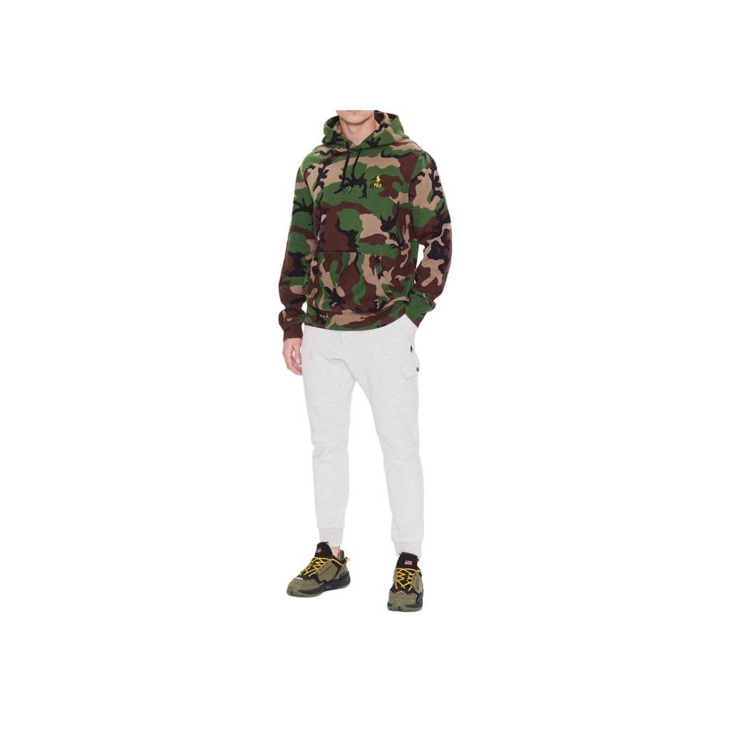 Polo Ralph Lauren Logo Embroidered Loose Fit Hooded Long Sleeve Sweatshirt Men sweatshirt Camouflage 710890935-001