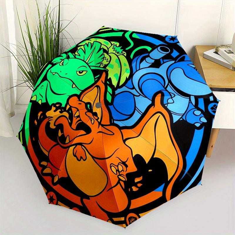 

1pc Pokemon Evolution Circle Umbrella with Plastic Handle,Suitable for All Seasons Home Travel Outdoor UmbrellaM1098