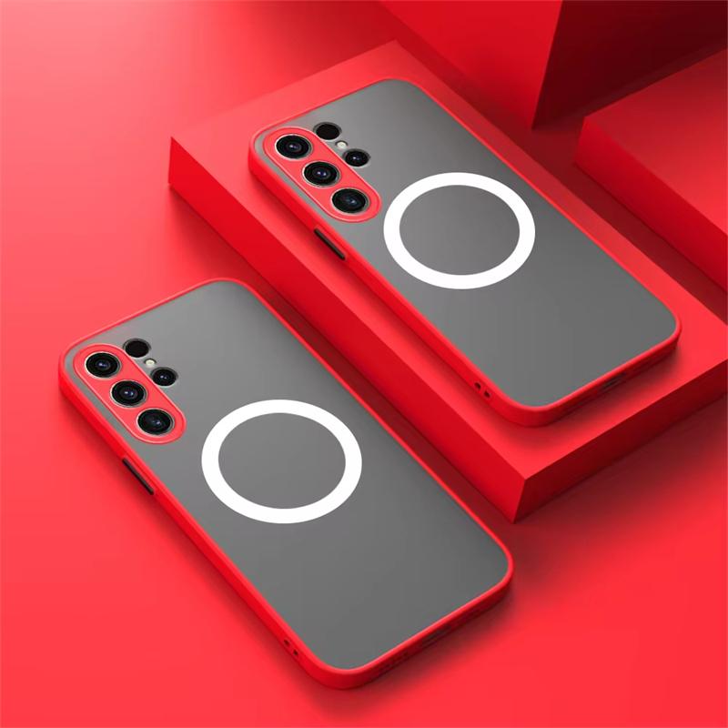 Μαγνητική Θήκη Για Samsung Galaxy S25 S24 S23 S21 S20 Ultra Plus FE Για Θήκες Magsafe Για Samsung S22 Note 20 Ultra 10 Plus Κάλυμμα