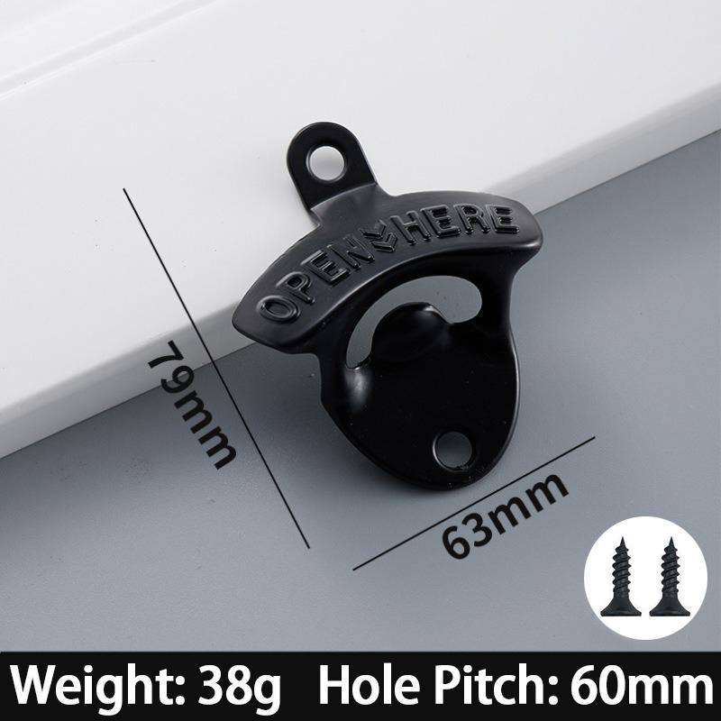 Zinc Alloy Wall Bottle Opener Beer Retro Alloy Wall Mounted Beer Bottle Opener Kitchen Decor KPQ005