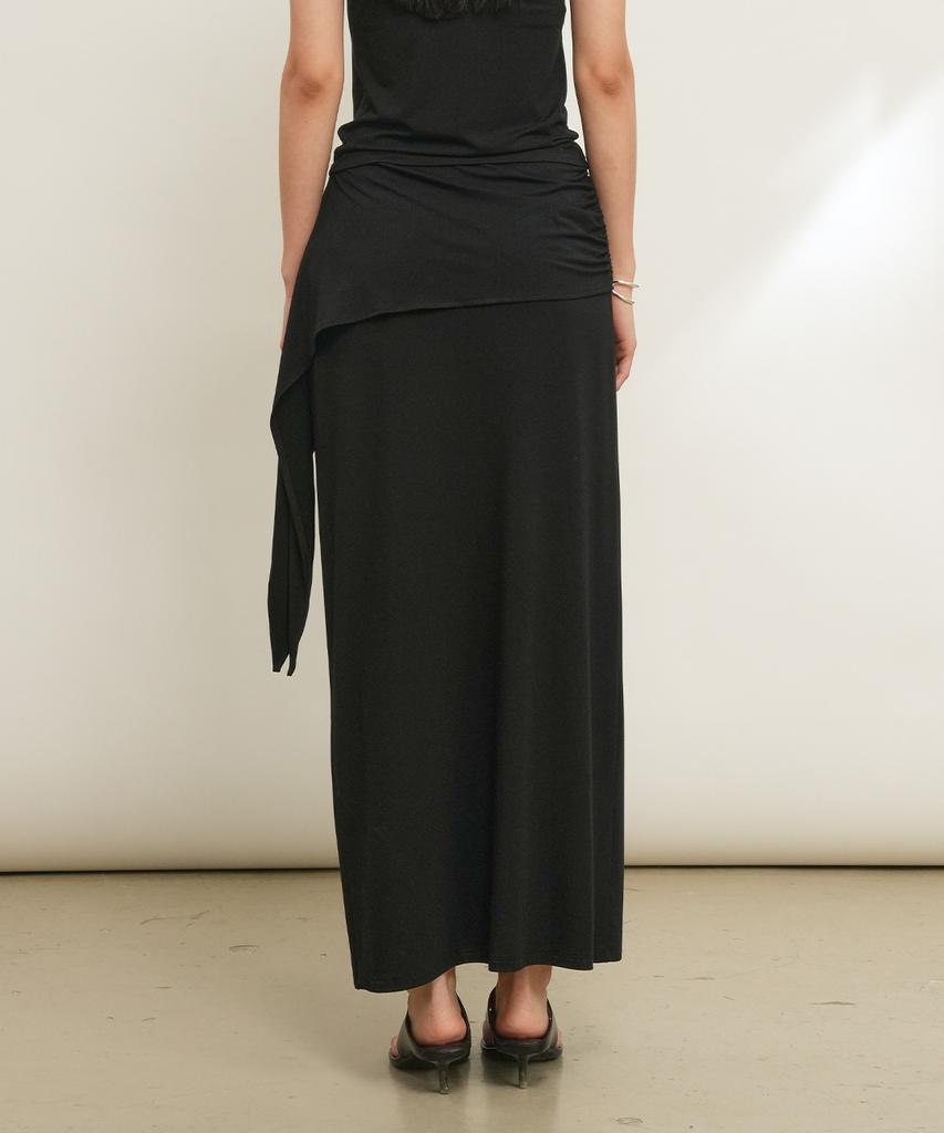 GENERALIDEA Easy Elastic Maxi Skirt [Black] / Gf2Lsk514